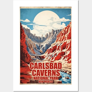 Carlsbad Caverns National Park New Mexico USA Travel Tourism Retro Vintage Posters and Art